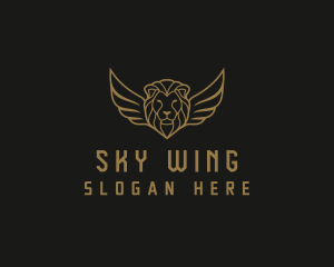 Wing - Lion Head Wings logo design