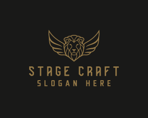 Lion Head Wings logo design