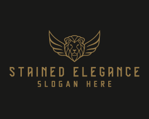 Lion Head Wings logo design