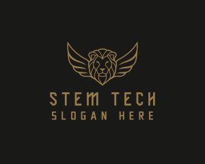 Lion Head Wings logo design