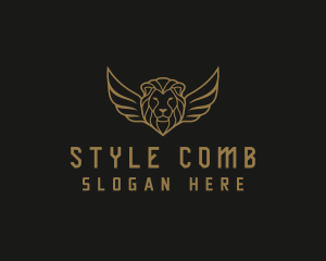 Lion Head Wings logo design