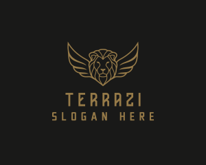 Lion Head Wings logo design