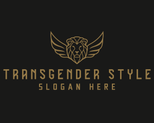 Lion Head Wings logo design