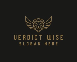 Judge - Lion Head Wings logo design