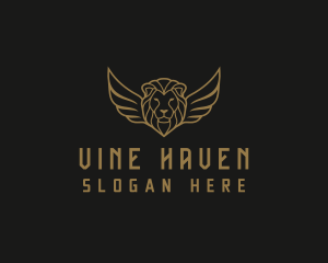 Lion Head Wings logo design