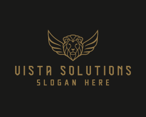 Lion Head Wings logo design