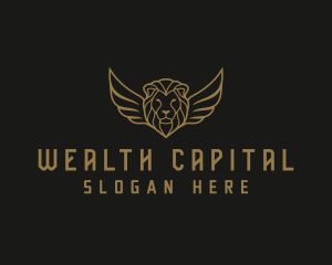 Capital - Lion Head Wings logo design