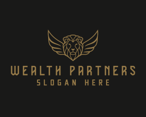 Lion Head Wings logo design