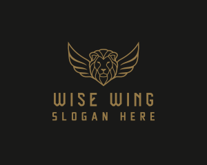 Lion Head Wings logo design