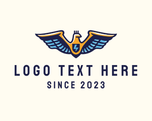 Voltaic - Thunder Bird Wings logo design