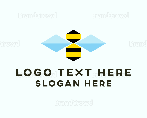 Abstract Honey Bee Logo