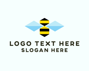 Honey Dipper - Abstract Honey Bee logo design