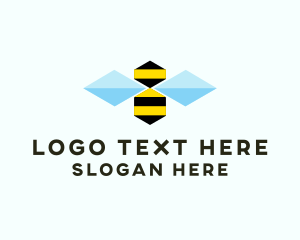 Hive - Abstract Honey Bee logo design