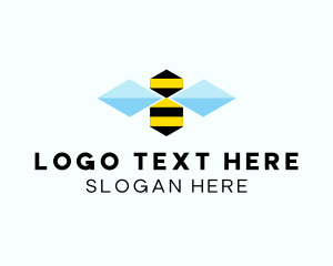 Hornet - Abstract Honey Bee logo design