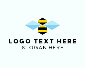 Bee Farm - Abstract Honey Bee logo design