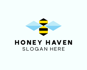 Beehive - Abstract Honey Bee logo design