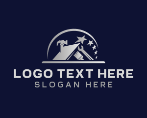 Tradesman - Roofing Tools Star logo design