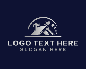 Hammer - Roofing Tools Star logo design