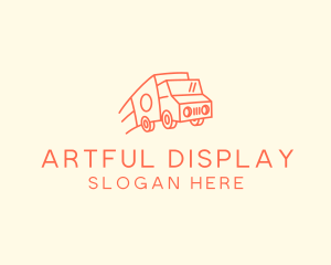 Orange Delivery Truck logo design