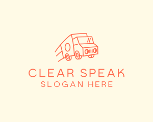 Orange Delivery Truck logo design