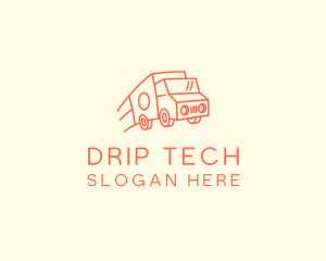 Orange Delivery Truck logo design