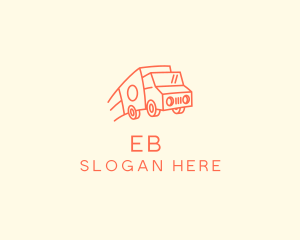 Orange Delivery Truck logo design