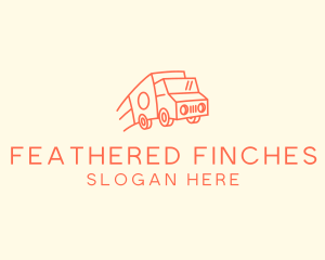 Orange Delivery Truck logo design