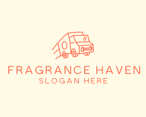 Orange Delivery Truck logo design