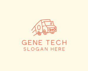 Orange Delivery Truck logo design