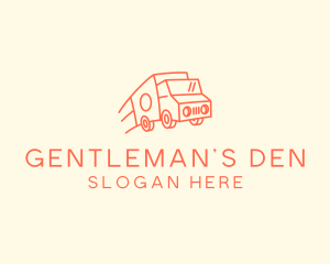 Orange Delivery Truck logo design