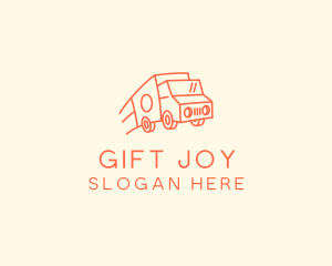 Orange Delivery Truck logo design