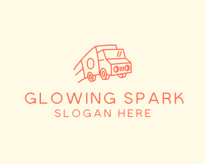 Orange Delivery Truck logo design