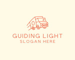 Orange Delivery Truck logo design