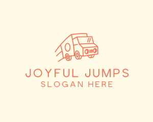 Orange Delivery Truck logo design