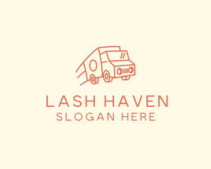 Orange Delivery Truck logo design