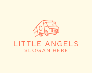 Orange Delivery Truck logo design