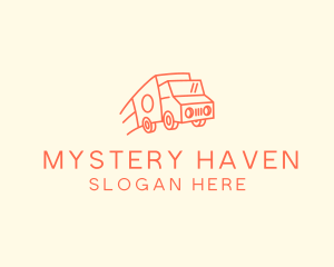 Orange Delivery Truck logo design