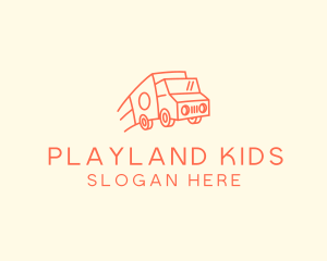 Orange Delivery Truck logo design