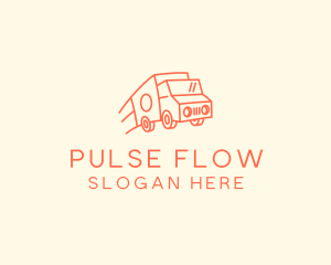 Orange Delivery Truck logo design