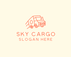 Orange Delivery Truck logo design