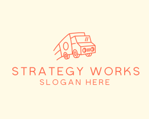 Orange Delivery Truck logo design