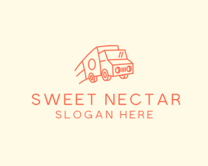 Orange Delivery Truck logo design