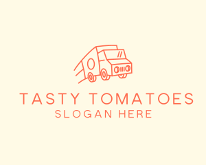 Orange Delivery Truck logo design