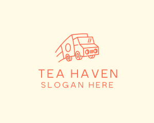 Orange Delivery Truck logo design