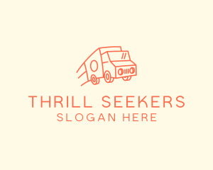 Orange Delivery Truck logo design