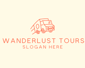 Orange Delivery Truck logo design