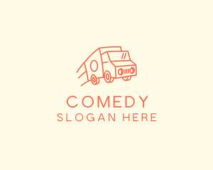 Cargo - Orange Delivery Truck logo design