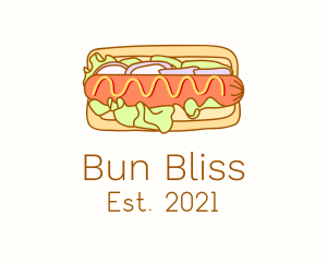 Buns - Hotdog Sandwich Fast Food logo design