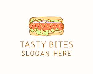 Hot Dog Sandwich Fast Food   Logo