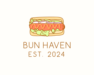 Buns - Hot Dog Sandwich Fast Food logo design
